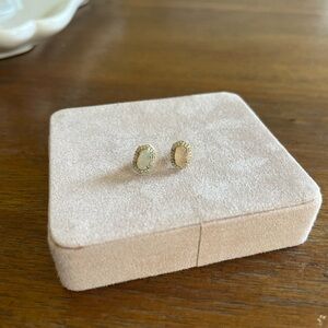Blush Prink Drusy Stone Kendra Scott Stud Earrings